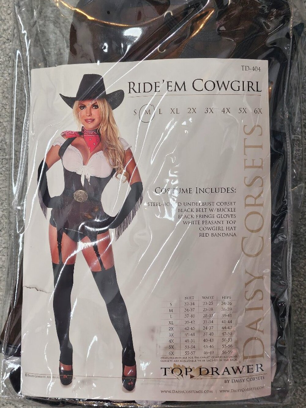 Cowgirl Sexy Halloween Costume - Size M - Never Worn